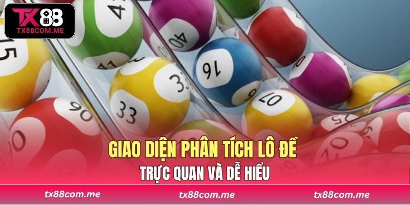 Giao diện phân tích lô đề trực quan và dễ hiểu được tích hợp trên hệ thống TX88