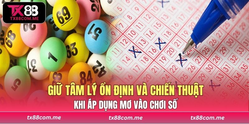 Phải giữ tâm lý ổn định và chiến thuật rõ ràng khi áp dụng mơ vào chơi số